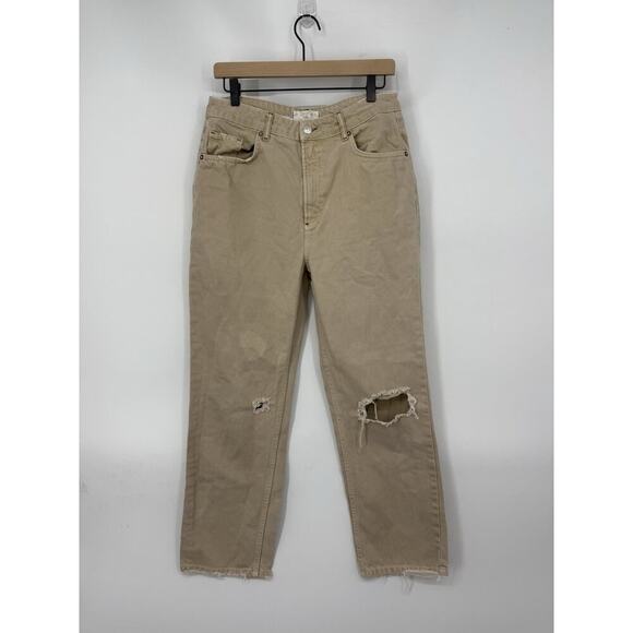 We The Free Dakota Jeans Womens Sz 30 Distressed Casual Earthy Neutral Minimal - Picture 1 of 5